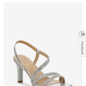 Naturalizer Silver Strappy Sandals